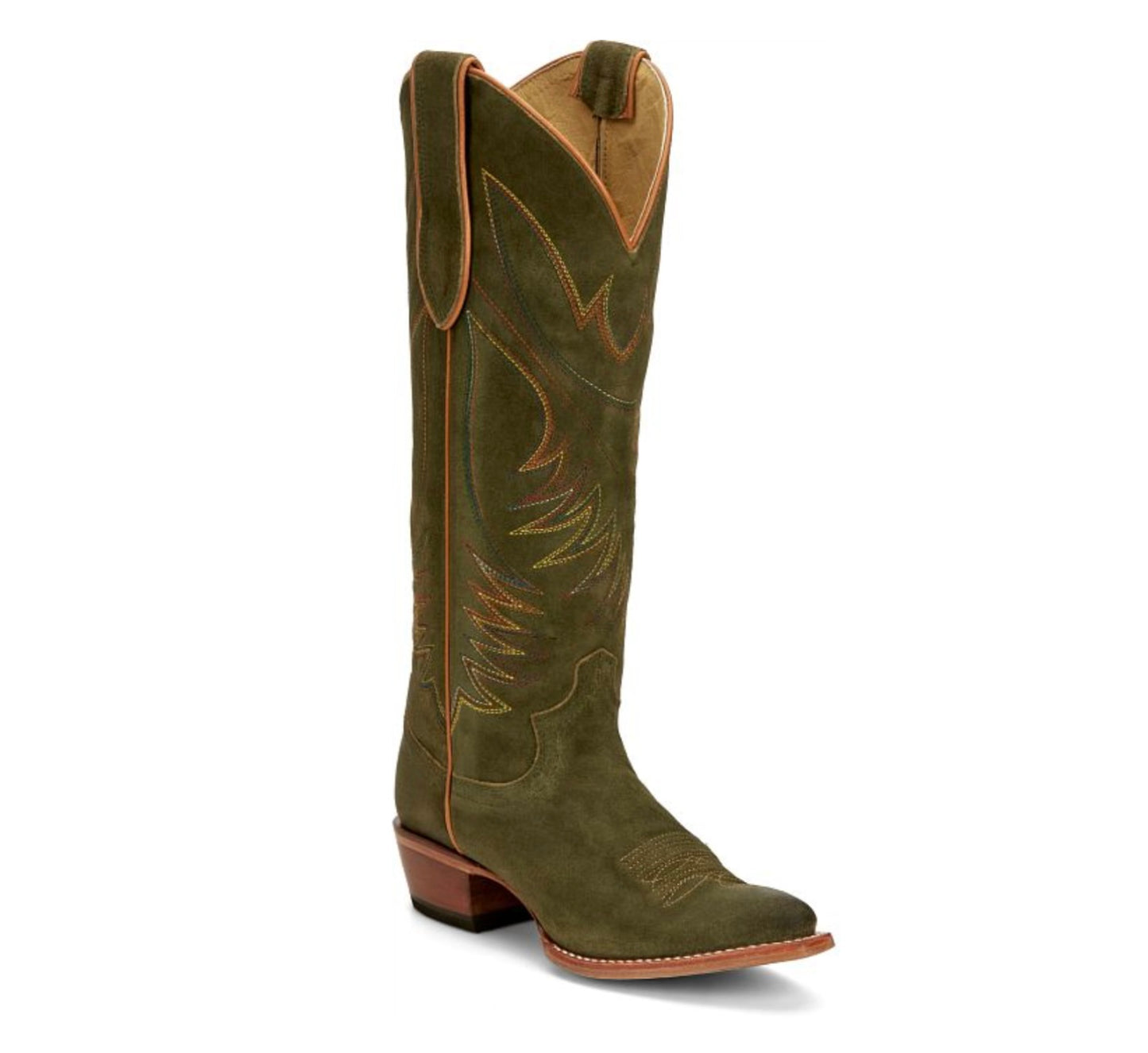 Clara Olive Suede 15” Boot