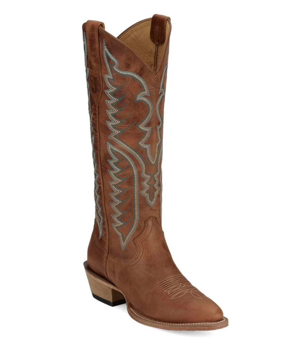 Evelyn Turquoise Stitch 15” Boot