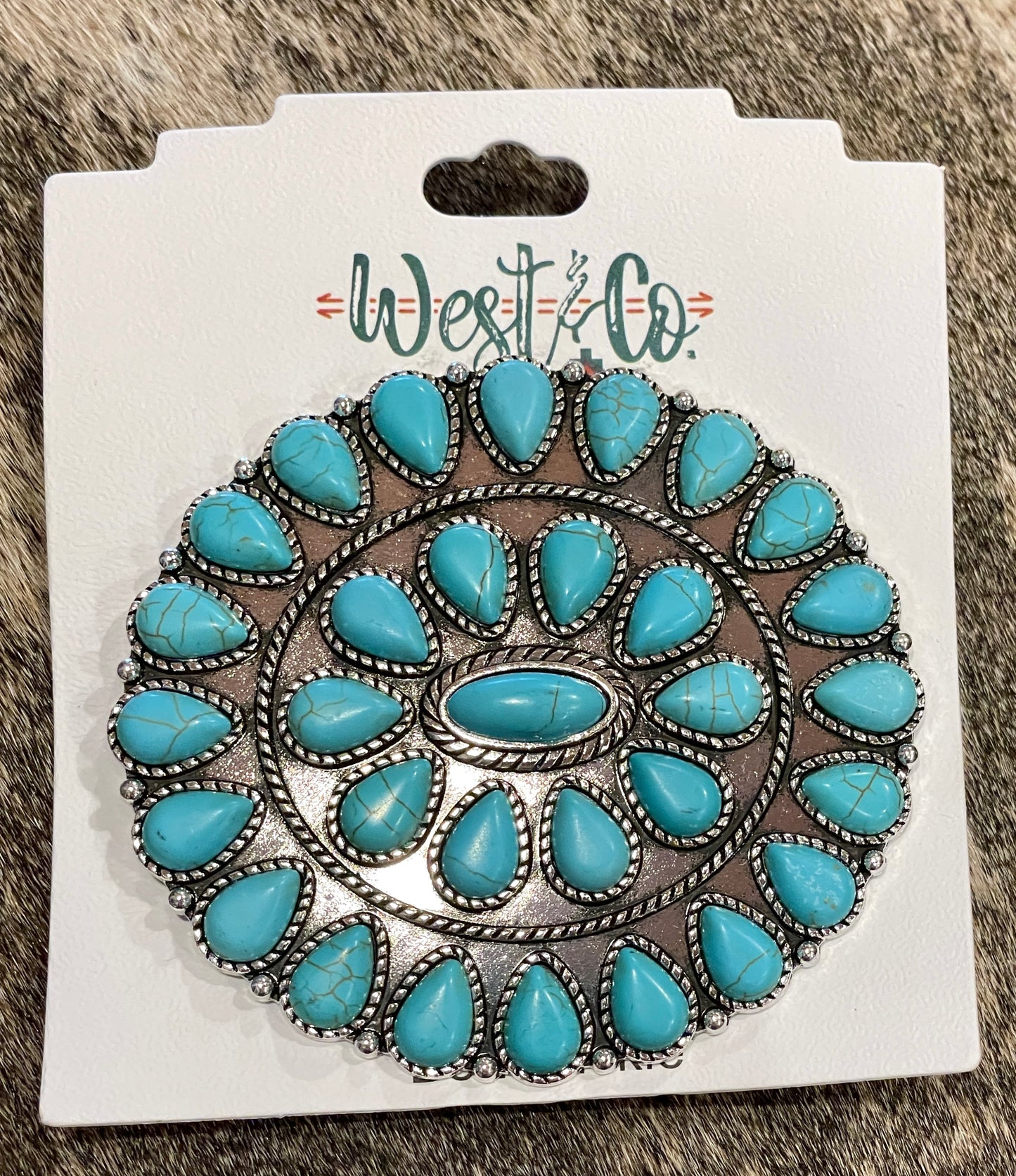 LG Oval Turquoise Buckle