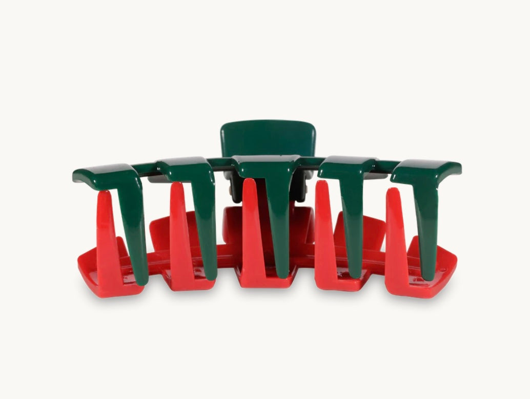 Teleties Red & Green Medium Claw Clip