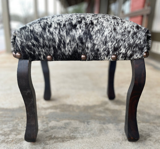 Black Pepper Cowhide Stool