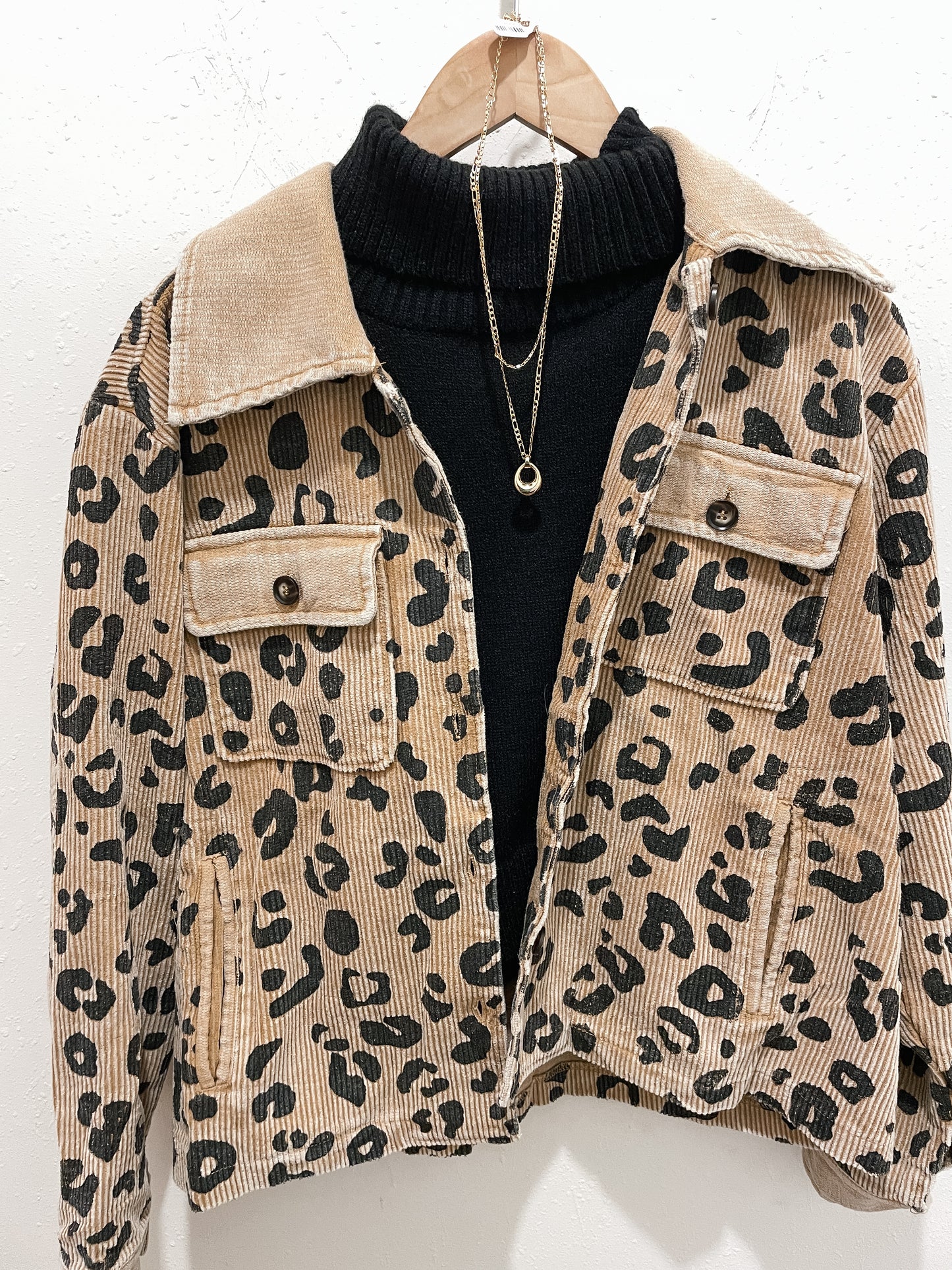 Leopard Corduroy Jacket