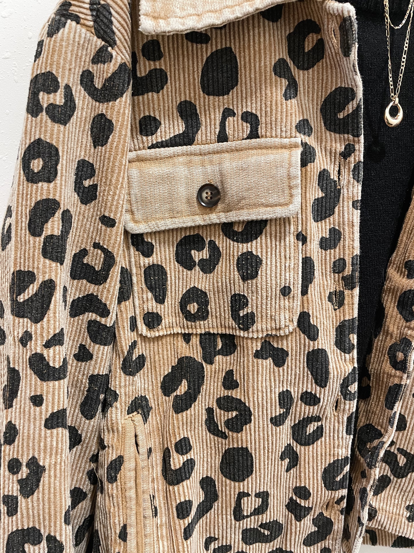 Leopard Corduroy Jacket