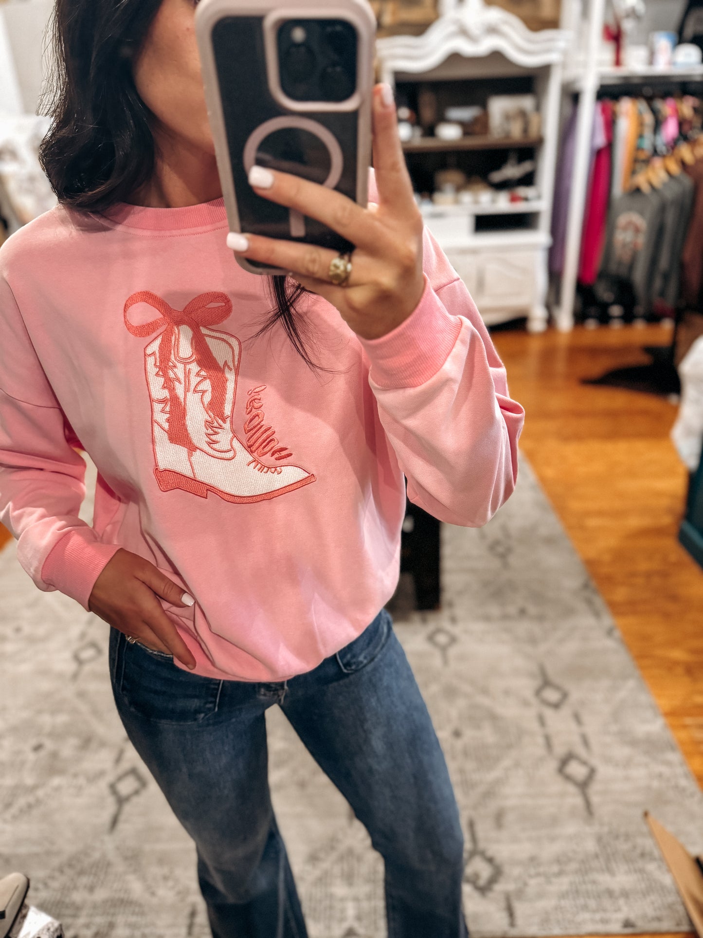 Pink Howdy Cowgirl Sweatshirt