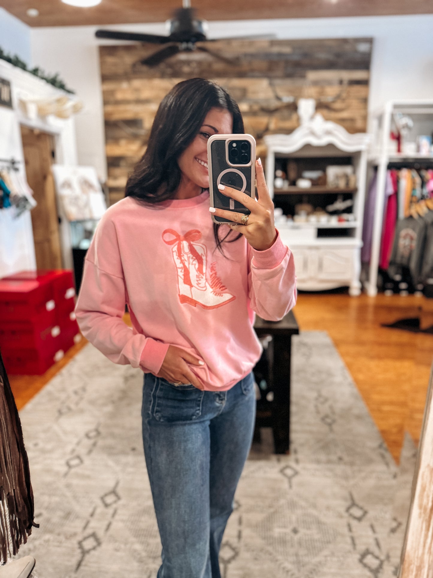 Pink Howdy Cowgirl Sweatshirt