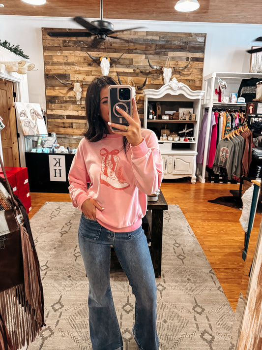 Pink Howdy Cowgirl Sweatshirt