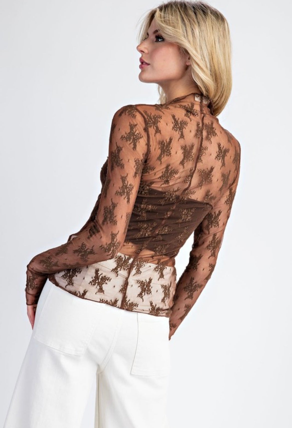 Espresso Lace Long Sleeve