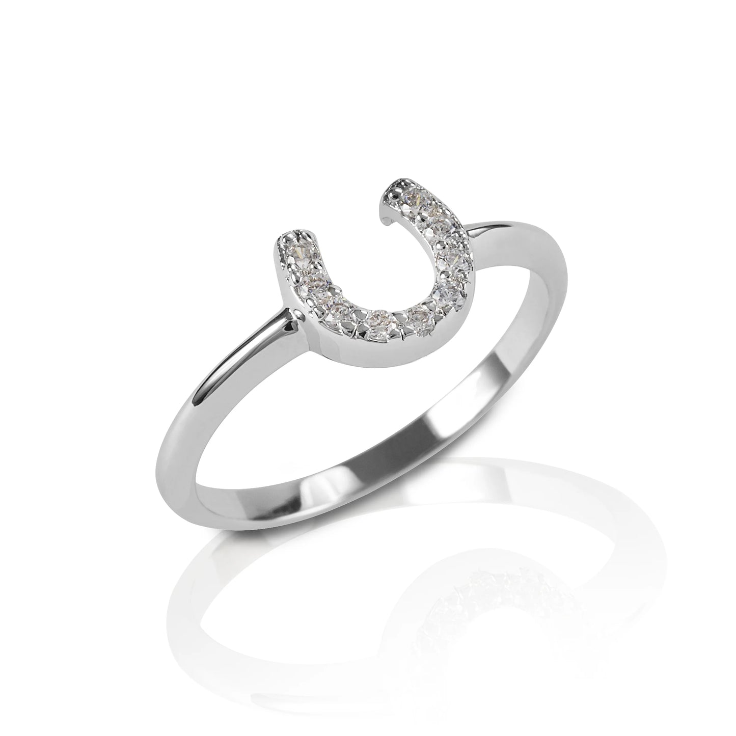 Clear Horseshoe Ring