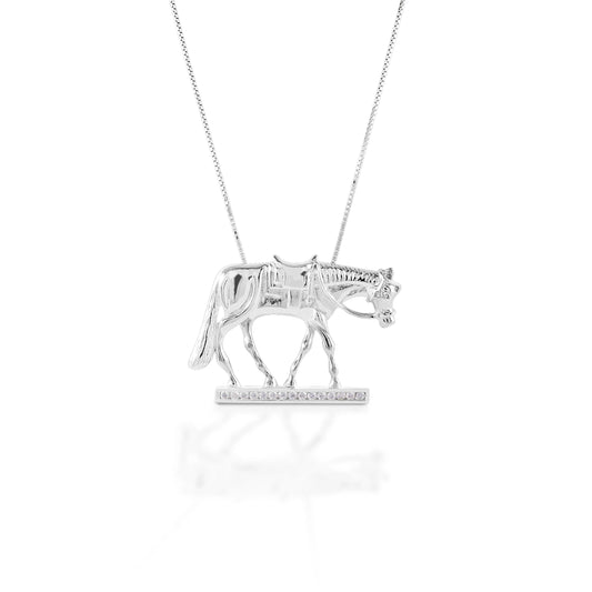 Small Western Pleasure Horse Pendant