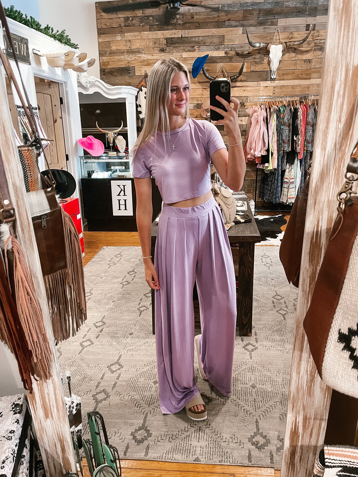 Lilac 2 Piece Pant Set