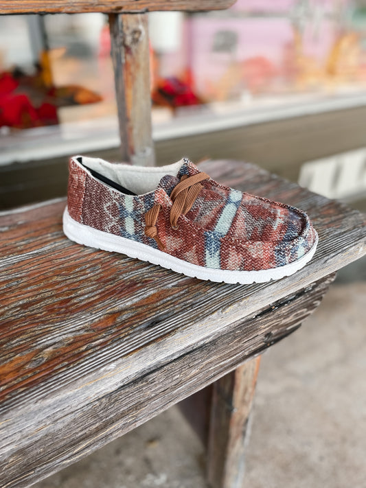 Rust Aztec Shoe