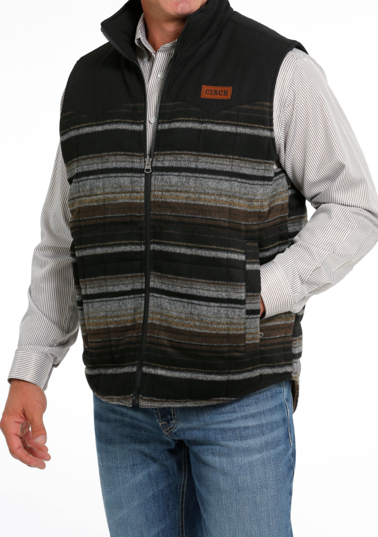 Cinch Brown Printed Reversible Vest