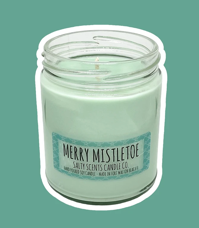 Merry Mistletoe Med Candle