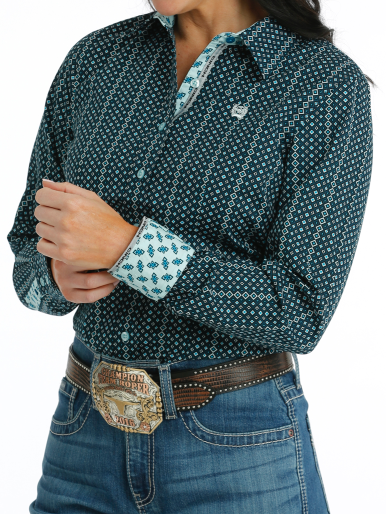 Cinch Blue Diamond Button Down