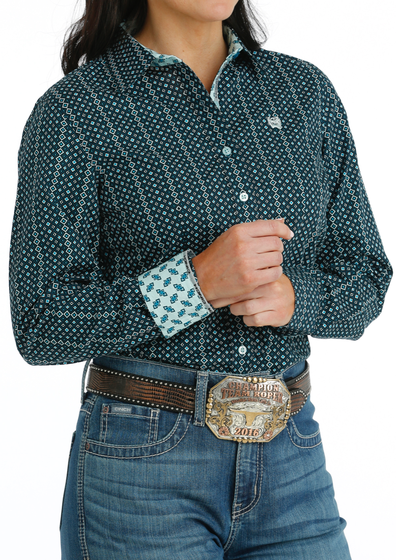 Cinch Blue Diamond Button Down