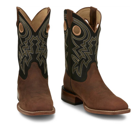 Big News Brown & Black Justin Boot