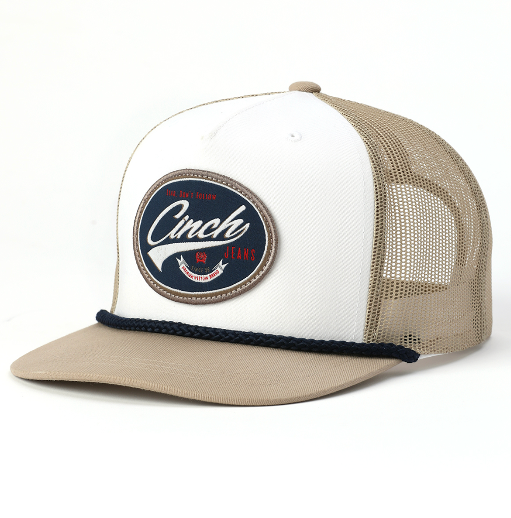 Cinch White & Khaki Vintage SnapBack