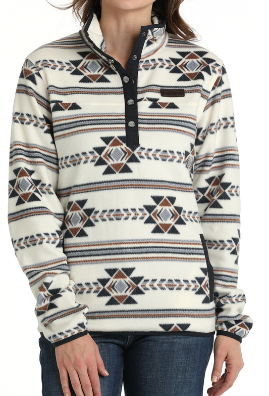 Cinch Cream Fleece Pullover