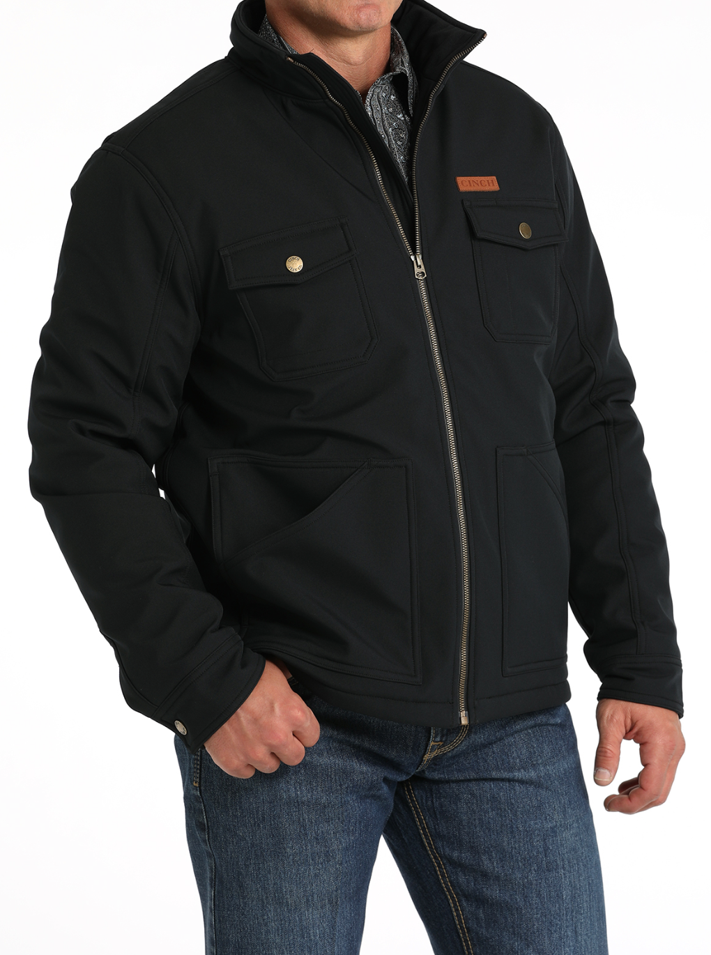 Cinch Black Soft Shell Carry Conceal Jacket