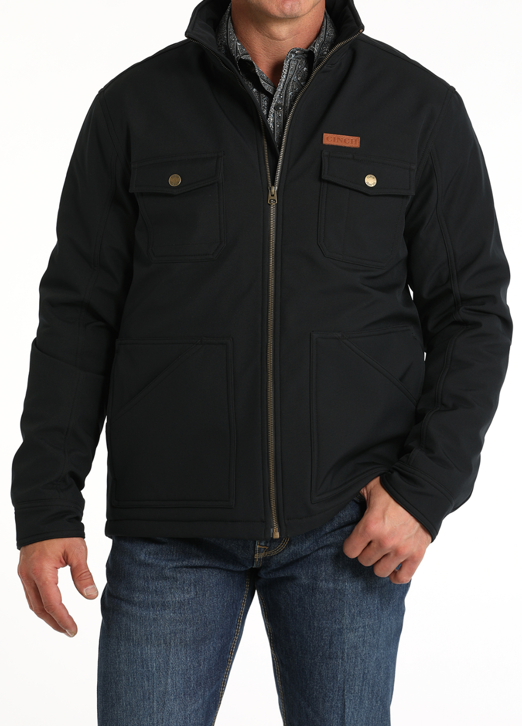 Cinch Black Soft Shell Carry Conceal Jacket