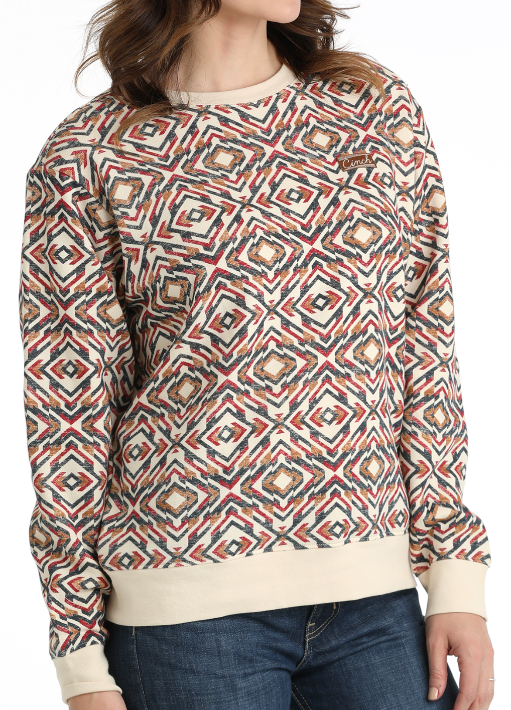 Cinch Cream Aztec Sweatshirt