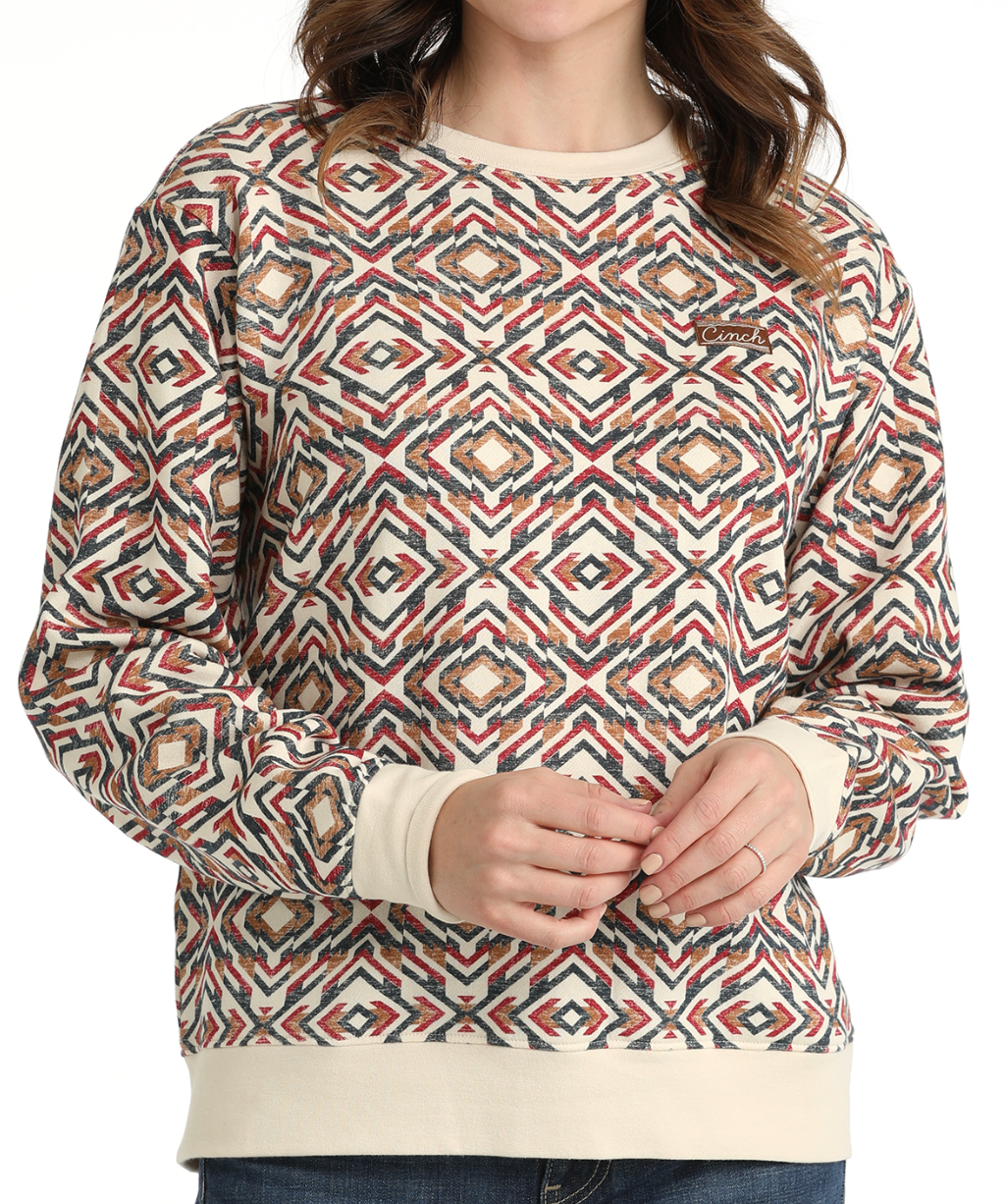 Cinch Cream Aztec Sweatshirt