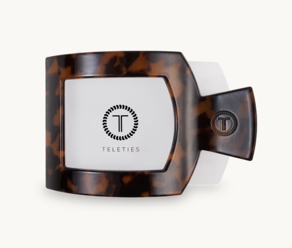 Teleties Tortoise Medium Flat Square Clip