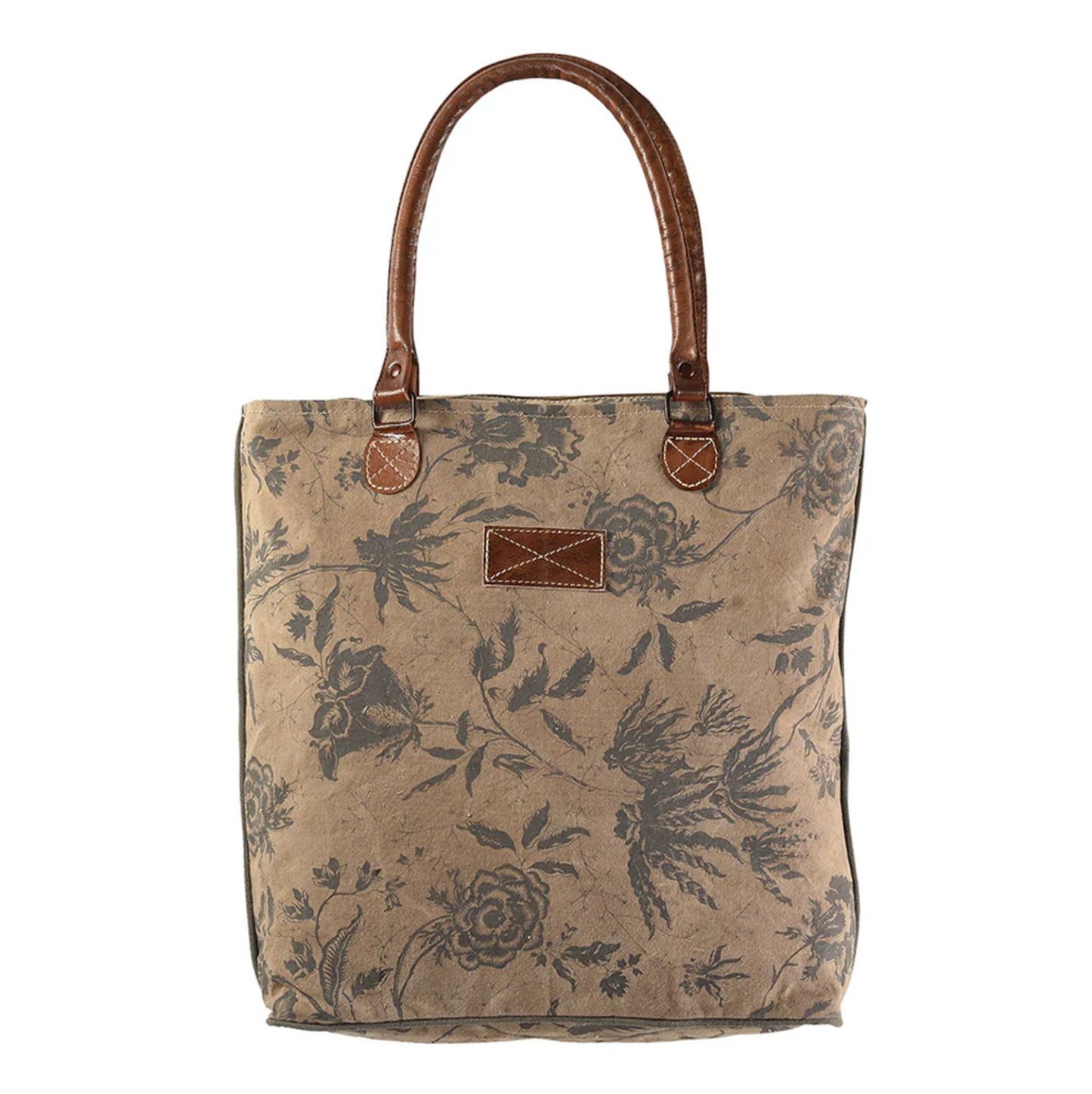 Blue Floral Canvas Bag