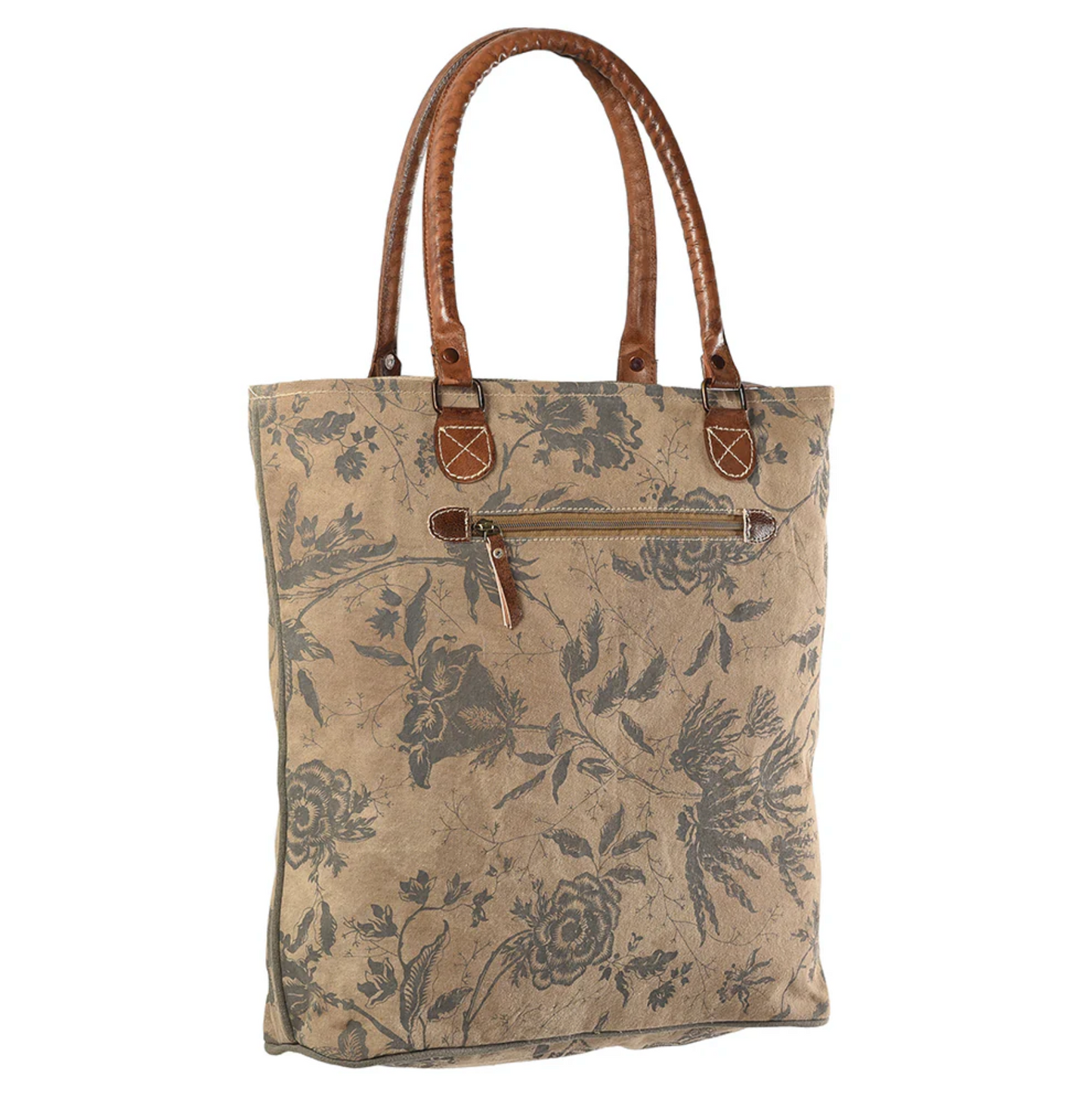 Blue Floral Canvas Bag