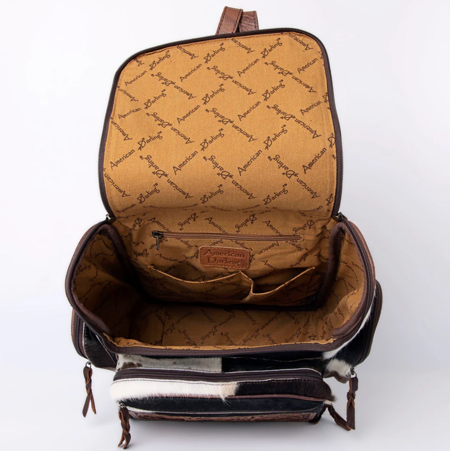 Tooled Leather Cowhide Backpack