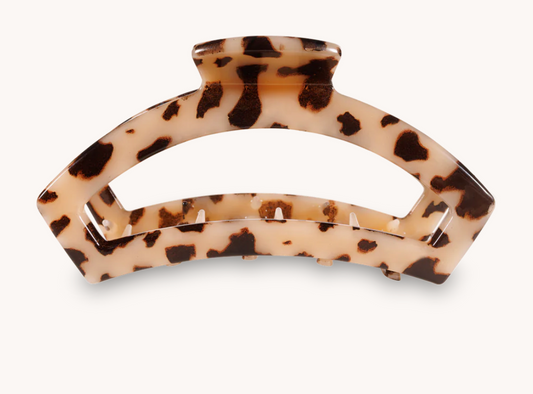 Teleties Open Blonde Tortoise Med Claw Clip