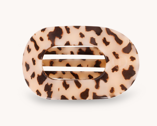 Teleties Blonde Tortoise Small Flat Round Clip