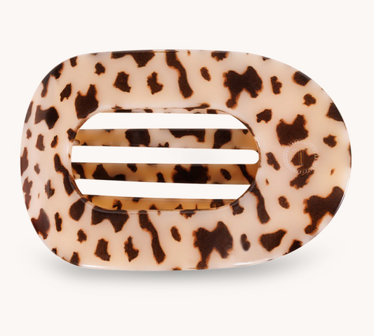 Teletie Blonde Tortoise Medium Flat Round Clip