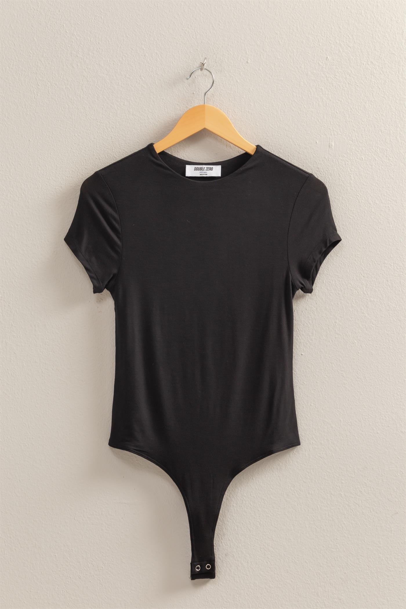 Black Short Sleeve Bodysuit